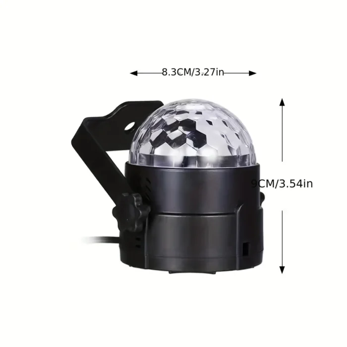 1pc Disco Ball Dj Night Lights Sound Activated Rgb Rotating Stage Strobe Lamp For Home Room 5