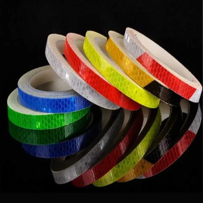 1cmx8m Bike Stickers Reflective Tape Fluorescent Mtb Bicycle Strips Cycling Tapes For Bicycle Helmet Motorcycle Scooter 1.webp