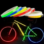 1cmx8m Bike Stickers Reflective Tape Fluorescent Mtb Bicycle Strips Cycling Tapes For Bicycle Helmet Motorcycle Scooter.webp