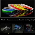 1cmx8m Bike Stickers Reflective Tape Fluorescent Mtb Bicycle Strips Cycling Tapes For Bicycle Helmet Motorcycle Scooter 3.webp