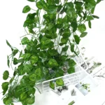 2 1m Artificial Plant Green Ivy Leaf Garland Silk Wall Hanging Vine Home Garden Decoration Wedding 5