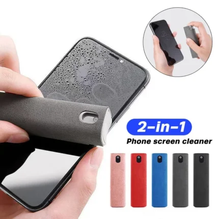 2 In 1 Screen Cleaner Spray For Mobile Phone Pc Tablet Ipad Screen Dust Remover Microfiber.webp