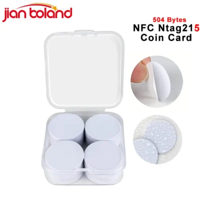 20 50pcs Nfc Ntag215 Coin Tag 13 56mhz Ultralight Universal Label 25mm Diameter With Adhesive Backing.webp