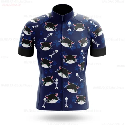 2023 Cycling Jersey Men Cat Bike Top Mtb Bicycle Shirt Mountain Road Riding Clothing Short Sleeve 1.webp