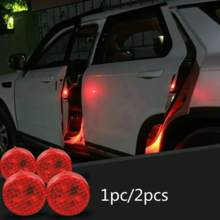 2pcs Car Door Light Warning Light Anti Collision Flash Red Wireless Alarm Lamp Strobe Light Turn.webp