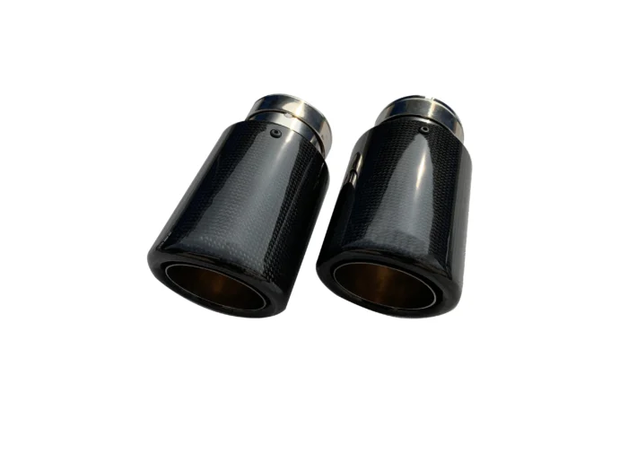 2pc Automobile Universal Exhaust Pipe Silencer Carbon Fiber Tail Throat Decoration Exhaust Pipe Tail Pipes 1.webp