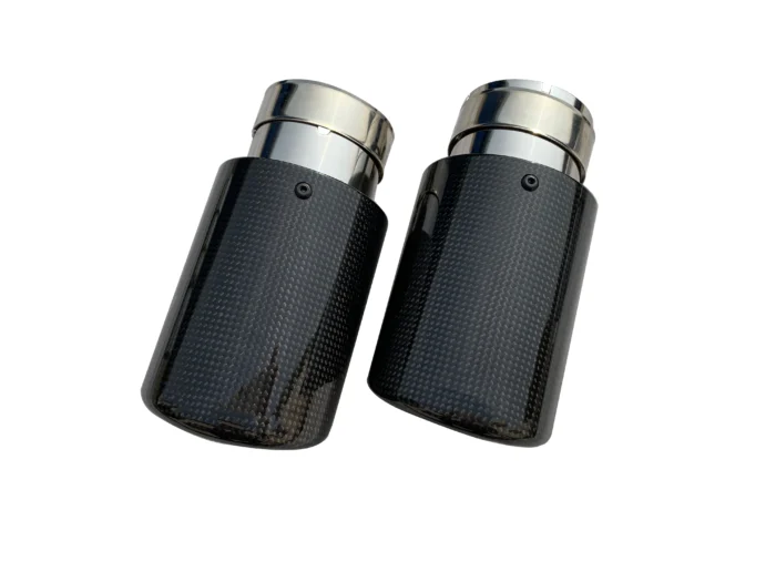 2pc Automobile Universal Exhaust Pipe Silencer Carbon Fiber Tail Throat Decoration Exhaust Pipe Tail Pipes 2.webp