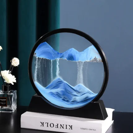 3d Moving Sand Art Picture Round Glass Deep Sea Sandscape Hourglass Quicksand Craft Flowing Sand Painting 1.webp