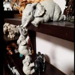 3pcs Set Cute Elephant Figurines Elephant Holding Baby Elephant Resin Crafts Home Furnishing Gift 1.webp