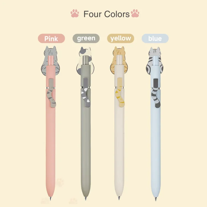 4 Pack Of 0 5mm Cute Black Ink Pens Fine Tip Smooth Writing Pens High End 1.webp