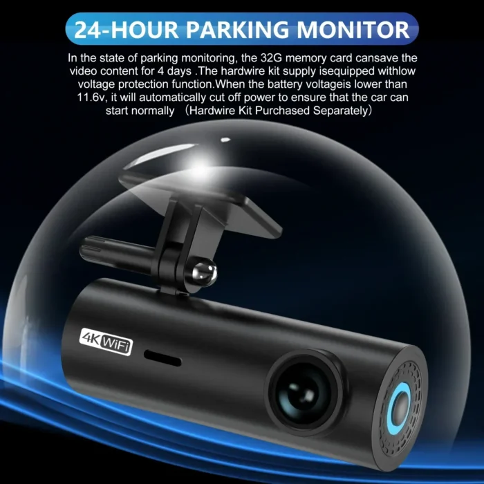 4k Car Dash Cam Dvr Recorder Auto Recorder App Control Black Box With Wifi Voice 24h 3.webp