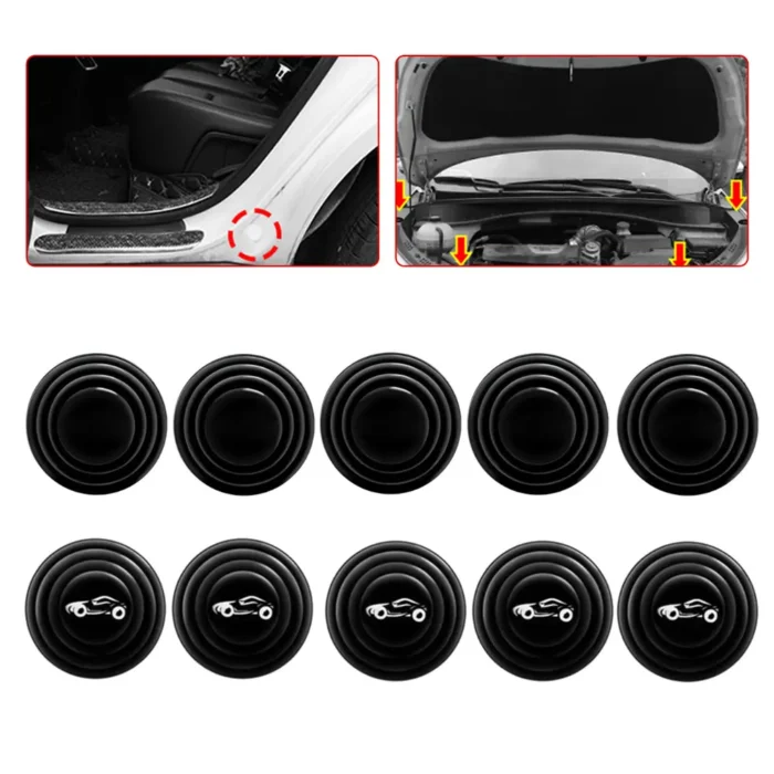 4pcs Car Door Shock Absorber Gasket Bumper Protector For Toyota Yaris Hilux Corolla Prius Avensis Emblem 3.webp