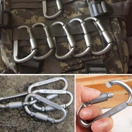 6pcs Travel Kit Camping Equipment Alloy Aluminum Survival Gear Mountain Hook Mosqueton Carabiner 1.webp