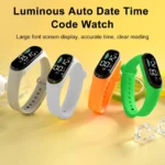 Accurate Time Led Display Watch Waterproof Kids Electronic Watch With Font Led Display Full Calendar Sports 3