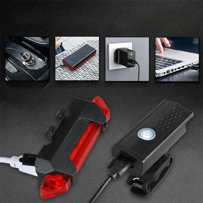 Bicycle Usb Charging Light Set Outdoor Cycling Headlight Taillight Set Riding Satety Light Bike Accessories 1 1.webp