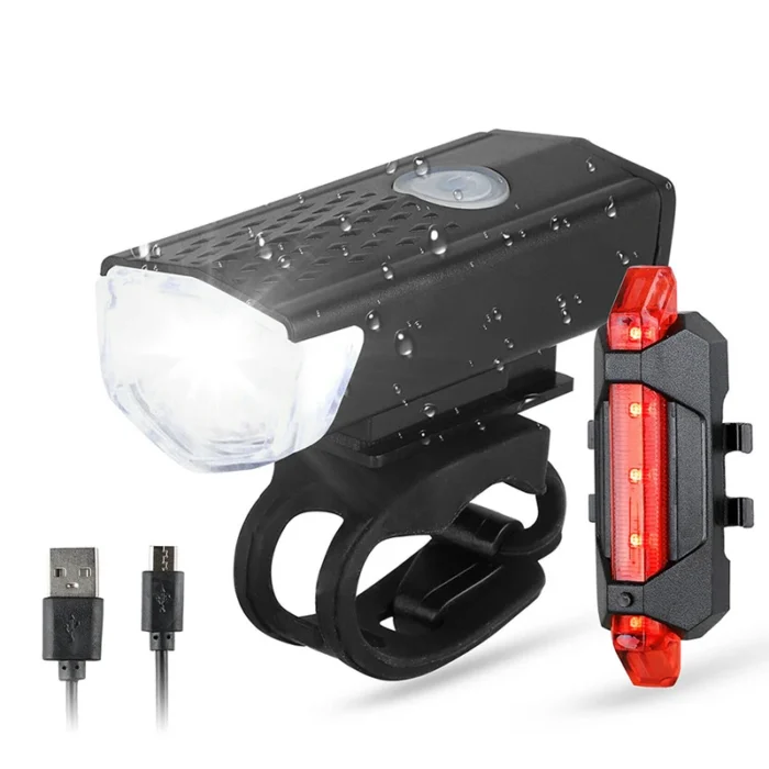 Bicycle Usb Charging Light Set Outdoor Cycling Headlight Taillight Set Riding Satety Light Bike Accessories 1.webp