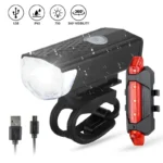 Bike Bicycle Light Usb Led Rechargeable Set Mtb Road Bike Front Back Headlight Lamp Flashlight Cycling.webp