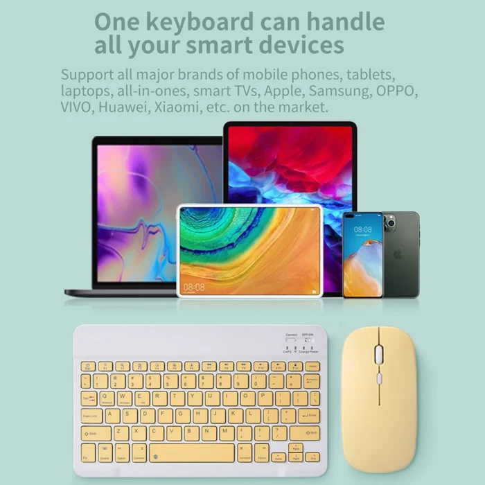 Bluetooth Keyboard And Mouse For Ipad Xiaomi Samsung Huawei Phone Tablet Slim Mini Wireless Keyboard For 5.webp