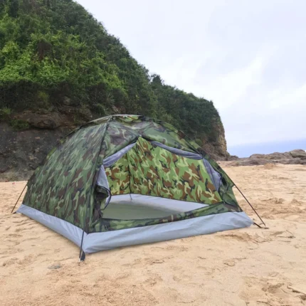 Camping Tent Waterproof Windproof Uv Sunshade Canopy For 1 2 Person Single Layer Outdoor Portable Camouflage 1.webp