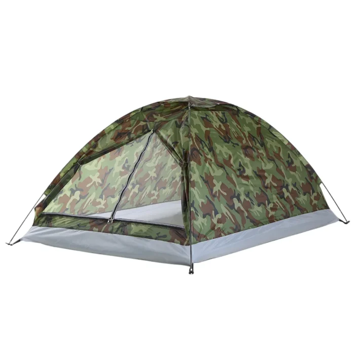 Camping Tent Waterproof Windproof Uv Sunshade Canopy For 1 2 Person Single Layer Outdoor Portable Camouflage.webp