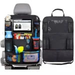 Car Back Seat Organizer With Touch Screen Tablet Holder Automatic Storage Pocket Protector For Travel 4.webp