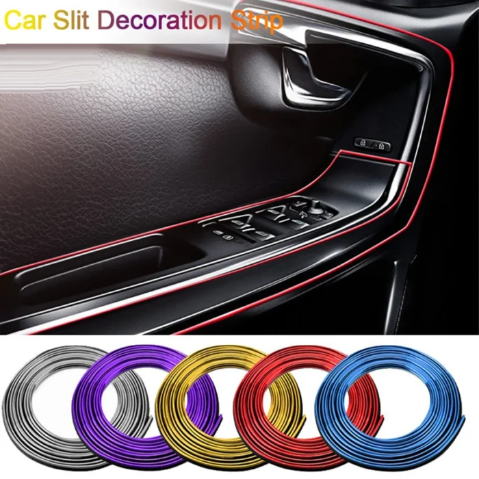 Car Decorative Moulding Line 5m Car Styling Trim Strip Flexible Automobile Door Center Console Interior Car 3.webp