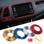 Car Interior Trim Strips Flexible Strips 5m Interior Auto Mouldings Trim Door Edgein Car Styling Strip.webp