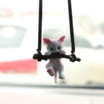 Car Pendant Creative Cute Branch Cat Rearview Mirror Pendant Car Interior Decoration For Girls Car Interior 2.webp