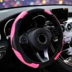 Car Steering Wheel Cover Breathable Anti Slip Pu Leather Steering Covers Suitable 37 38cm Auto Decoration 4.webp