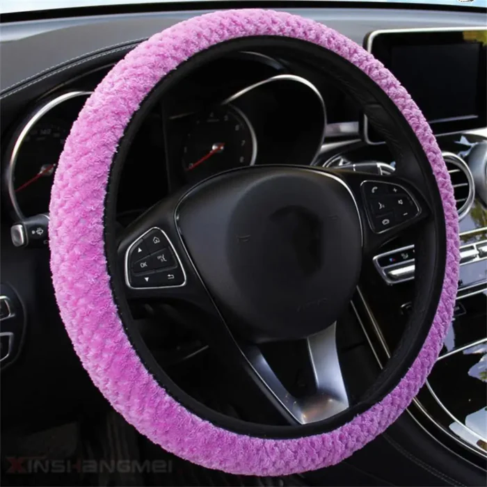 Car Steering Wheel Cover Durable Universal Without Inner Ring Plush Car Supplies Car Wheel Cover Fashionable 4.webp