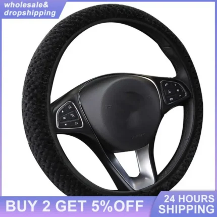 Car Steering Wheel Cover Durable Universal Without Inner Ring Plush Car Supplies Car Wheel Cover Fashionable.webp