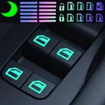 Car Window Lift Luminous Switch Button Sticker Door And Window Lift Night Safety Switch Decoration Colorful 1.webp