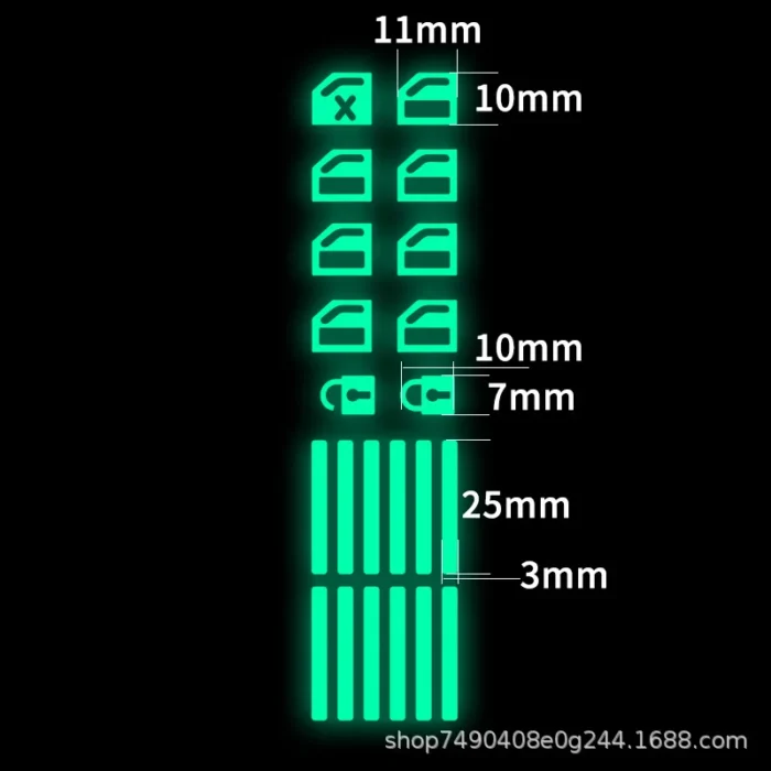 Car Window Lift Luminous Switch Button Sticker Door And Window Lift Night Safety Switch Decoration Colorful 5.webp