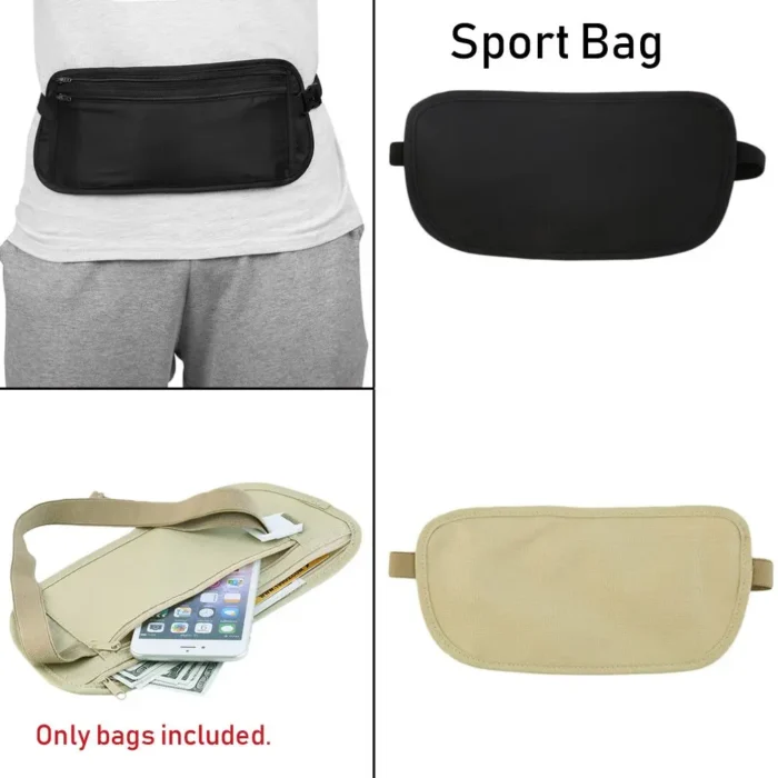 Cloth Waist Bags Travel Pouch Hidden Wallet Passport Money Waist Belt Bag Slim Secret Security Useful 1.webp