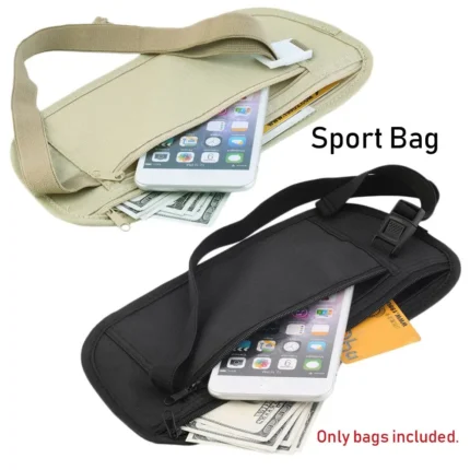 Cloth Waist Bags Travel Pouch Hidden Wallet Passport Money Waist Belt Bag Slim Secret Security Useful.webp