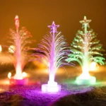 Colorful Fiber Optic Lamp Christmas Tree Mini Flash Led Christmas Tree Night Light Home Party Decorations 2.webp