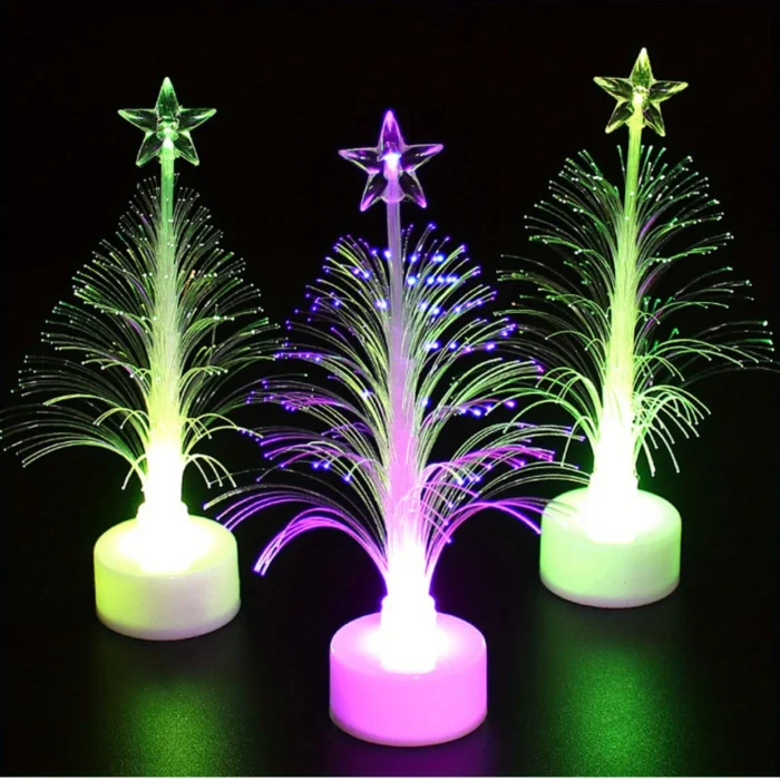 Colorful Fiber Optic Lamp Christmas Tree Mini Flash Led Christmas Tree Night Light Home Party Decorations 3.webp