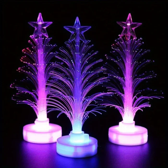 Colorful Fiber Optic Lamp Christmas Tree Mini Flash Led Christmas Tree Night Light Home Party Decorations.webp