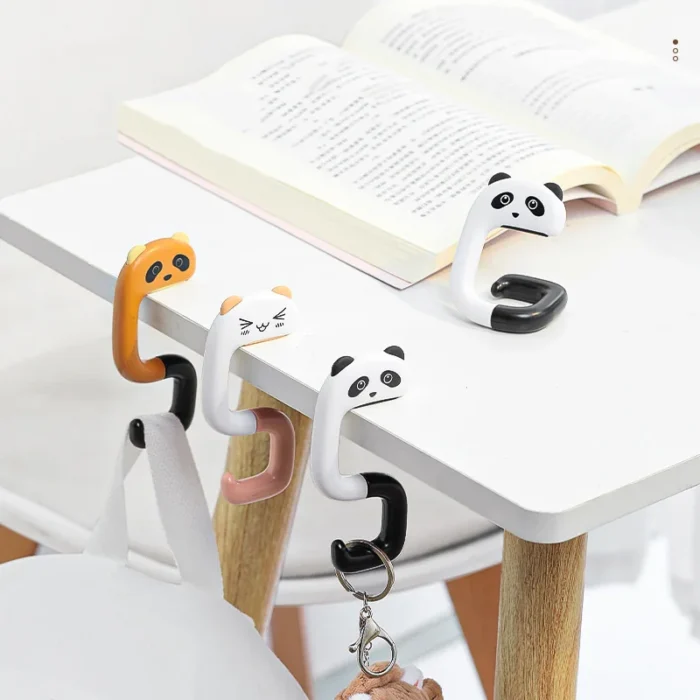 Cute Bag Hook Cartoon Table Side Bag Rack Folding Bag Hook Hanger Handbag Holders Foldable Table 1.webp