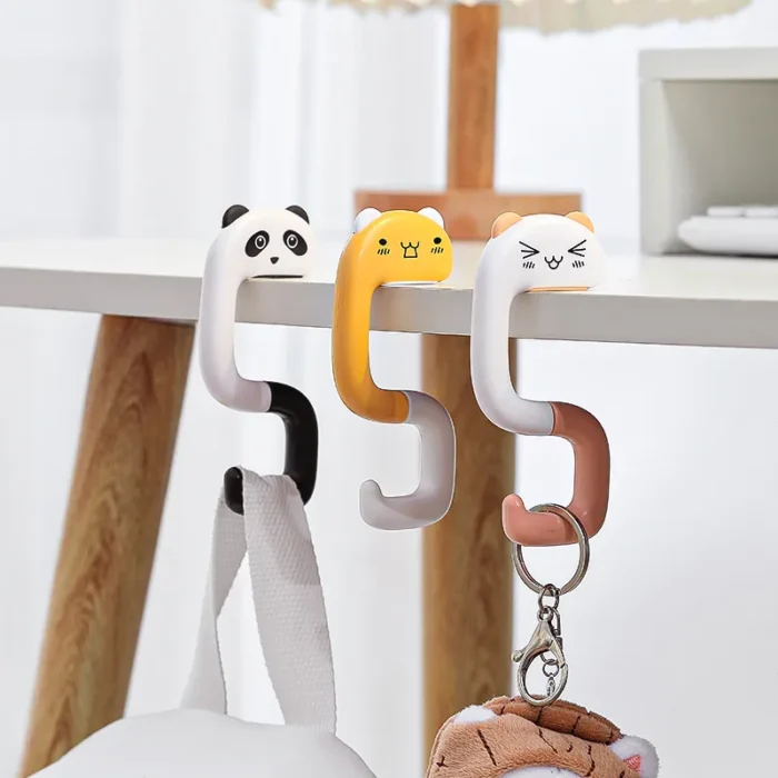 Cute Bag Hook Cartoon Table Side Bag Rack Folding Bag Hook Hanger Handbag Holders Foldable Table.webp