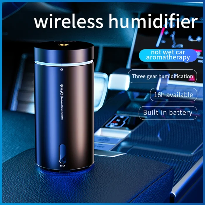 Dinphone Car Air Humidifier Aluminium Alloy Essential Oils Diffuser 300ml Air Freshener For Auto Home Office 1.webp