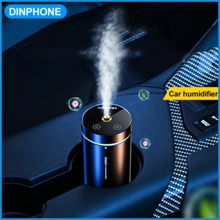 Dinphone Car Air Humidifier Aluminium Alloy Essential Oils Diffuser 300ml Air Freshener For Auto Home Office.webp