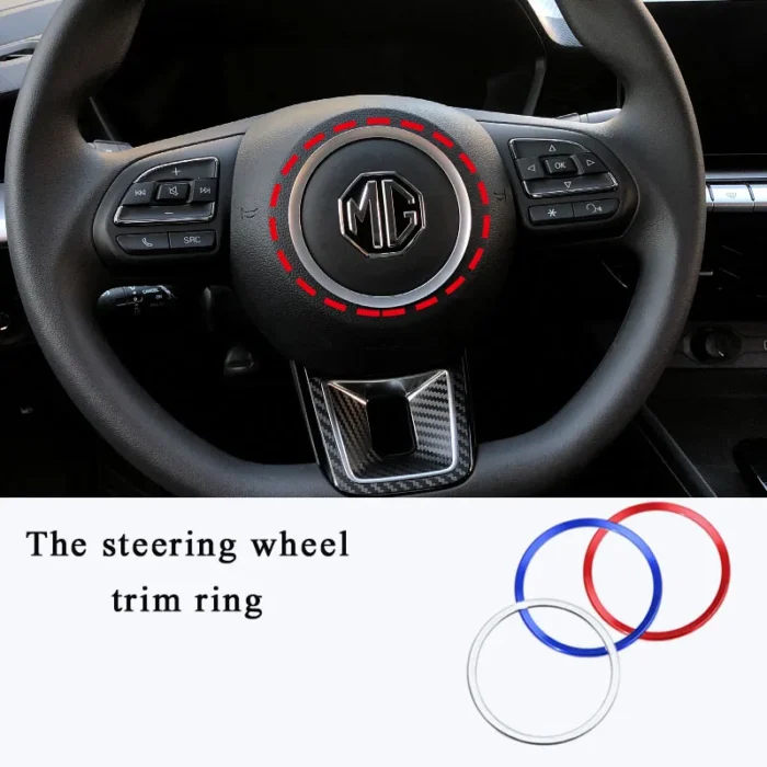 Decorative Ring For Mg Mg5 2021 Steering Wheel Center Cover Styling Shiny Interior Modification Accessories Car 3.webp