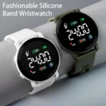 Digital Watch Font Display Fashionable Kids Led Digital Sports Watch Waterproof For Boys Girls Weekly Calendar 5