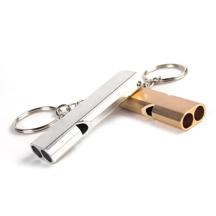 Dual Tube Whistle Survival Outdoor Camping Portable Safety Whistle 150 Db Whistles Pipe Sos Keychain Multi 3.webp