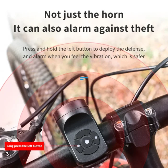 Eslnf Bicycle Bell Rechargeable Bike Motorcycle Electric Anti Theft Alarm Horn Loud Alarm Ring Bell Road 2.webp