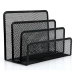 File Holder Organizer Black Mesh Letter Sorter Mail Business Document Tray Desk Office File Tray Organizer.webp