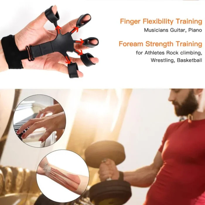 Finger Gripper Finger Exerciser Guitar Finger Exerciser 6 Resistant Levels Recovery Physical Tools Hand Strengthener For 10.webp