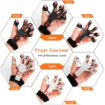 Finger Gripper Finger Exerciser Guitar Finger Exerciser 6 Resistant Levels Recovery Physical Tools Hand Strengthener For 9.webp