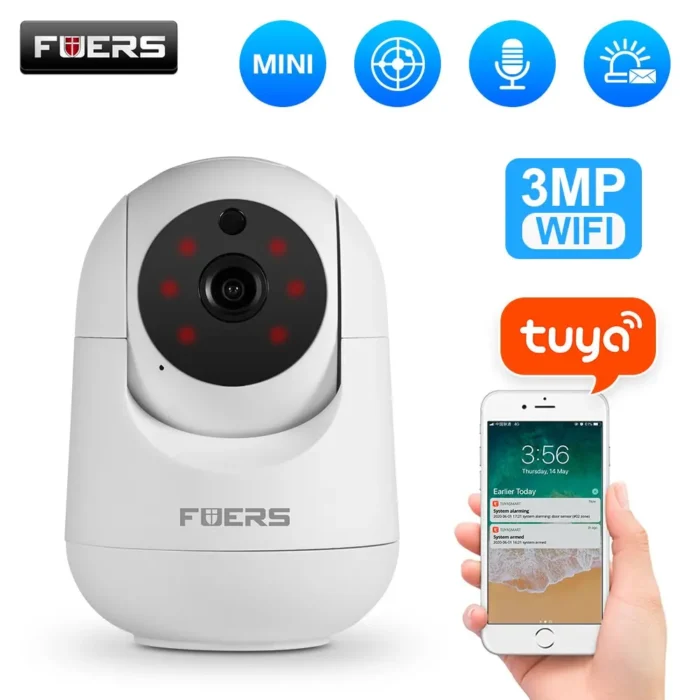 Fuers 3mp Wifi Camera Tuya Smart Home Indoor Wireless Ip Surveillance Camera Ai Detect Automatic Tracking.webp